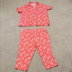 Liz Claiborne Pajama Set - Red Floral